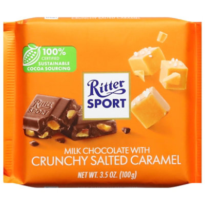Ritter Crunchy Salted Caramel Milk Choc - 3.5 Oz - Image 1