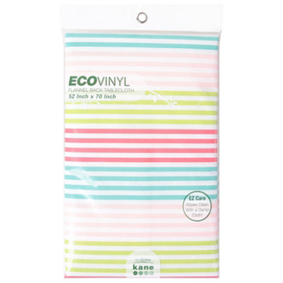 Kane Home Summer EcoVinyl Flannel Back Table Cloth  - 52 x 70 Inch - Image 1