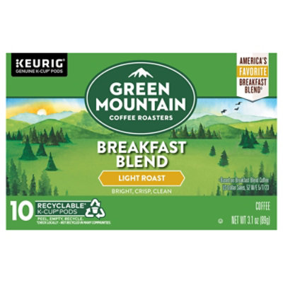 Green Mountain Coffee Roasters Breakfast Blend Keurig K Cup Pods Light Roast Coffee - 10 CT - Image 4