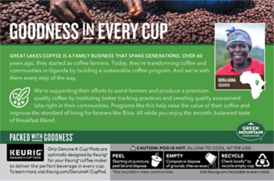 Green Mountain Coffee Roasters Breakfast Blend Keurig K Cup Pods Light Roast Coffee - 10 CT - Image 7