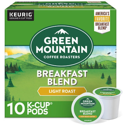 Green Mountain Coffee Roasters Breakfast Blend Keurig K Cup Pods Light Roast Coffee - 10 CT - Image 1