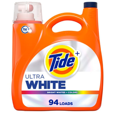 Tide He Liquid Laundry Detergent Plus Ultra Oxi White, Original Scent - 132 Fl. Oz. - Image 1