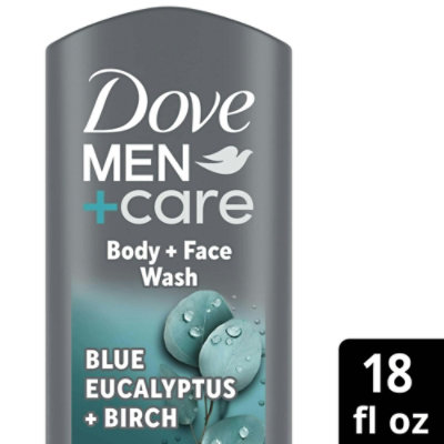 Dove Men+Care Relaxing Hydrating Face And Body Wash, Blue Eucalyptus And Birch, 18 Fl Oz - Image 2