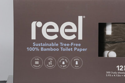 Reel Bamboo Paper Bath Tissue 3 Ply - 12 Count - Image 4