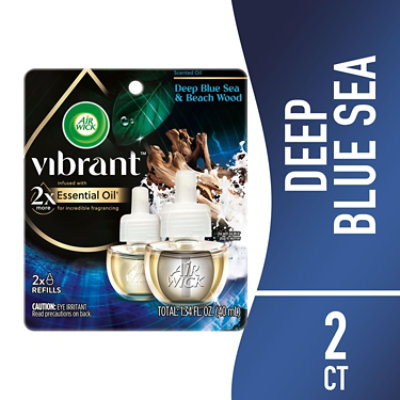 Air Wick Vibrant Plug-in Scented Oil Refills Deep Blue Sea - 2-.67 Fl. Oz. - Image 1