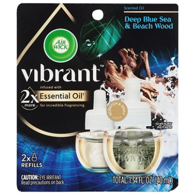 Air Wick Vibrant Plug-in Scented Oil Refills Deep Blue Sea - 2-.67 Fl. Oz. - Image 1