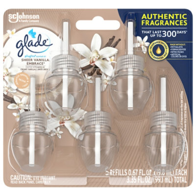 Glade Plugins Scented Oil Refills, Sheer Vanilla Embrace - 5-.67 Oz. - Image 1