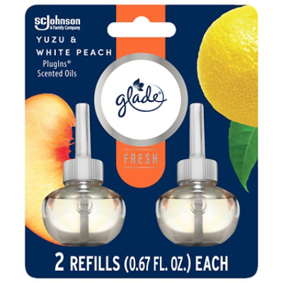 Glade Fresh Plugins Scented Oils Refills Yuzu & White Peach - 2-.67 Fl. Oz. - Image 2