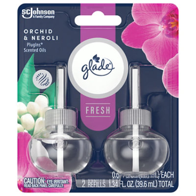 Glade Fresh Plugins Scented Oils Refills Orchid & Neroli - 2-.67 Fl. Oz. - Image 1