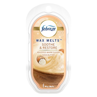 Febreze Wax Melts Soothe & Restore Whipped Warm Sugar & Shea Butter 6 Melts - 2.50 Oz. - Image 1