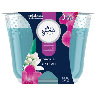 Glade Fresh 3 Wick Candle Orchid & Neroli - 6.8 Oz. - Image 1