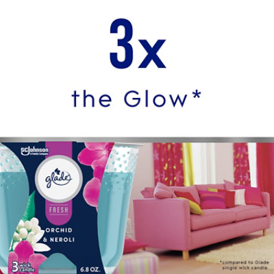 Glade Fresh 3 Wick Candle Orchid & Neroli - 6.8 Oz. - Image 5