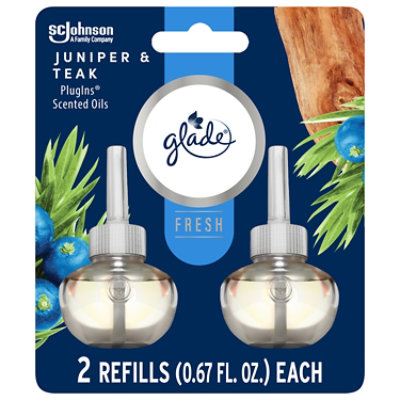 Glade Fresh Plugins Scented Oils Refills Juniper & Teak - 2-.67 Fl. Oz. - Image 2