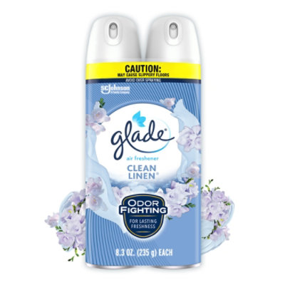 Glade Aerosol Air Freshener Clean Linen - 2-8.3 Oz. - Image 2