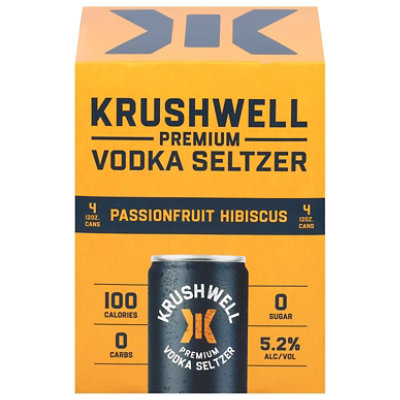 Krushwell Passionfruit Hibiscus Vodka Seltzer - 4-12 Fl. Oz. - safeway