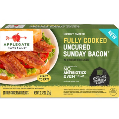 Apple Gate Farms Fully Cooked Sunday Bacon - 2.52 Oz. - Image 2