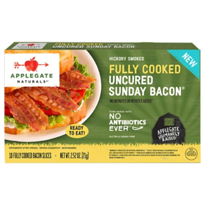 Apple Gate Farms Fully Cooked Sunday Bacon - 2.52 Oz. - Image 1