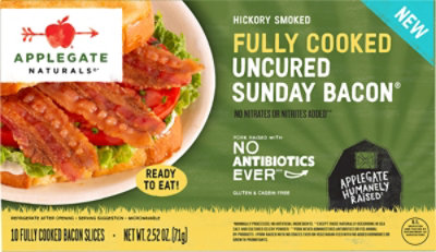 Apple Gate Farms Fully Cooked Sunday Bacon - 2.52 Oz. - Image 2