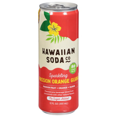 Hawaiian Soda Co Passionfruit Orange Guava Sparkling Juice - 12 Fl. Oz. - Image 3