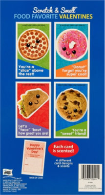 Mello Smello Scratch & Smell Valentines  Food Favorite Ages 3+ Card - 16 Count - Image 3