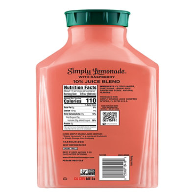 Simply Lemonade W Raspberry In Bottle - 89 Fl. Oz. - Image 4