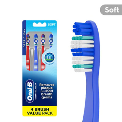 Oral-b Healthy Clean Soft Bristles Toothbrushes - 4 Count - Image 1