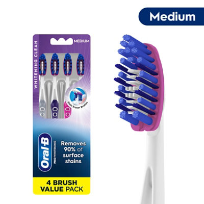 Oral-B Pro-flex Stain Eraser Medium Manual Toothbrush - 4 Count - Image 1