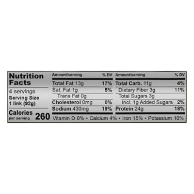 Tofurky Sausage Chorizo - 13 Oz - Image 3