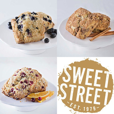 Sweet Street Thaw and Serve Artisan Scone - Variety Pack - 3.5 Ounce (Pack of 48) - Image 1