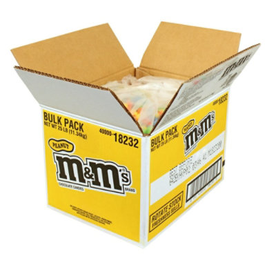 M and Ms Peanut Chocolate Candy - 25 Pound - Image 1