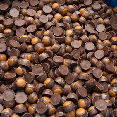 Gertrude Hawk Milk Chocolate Peanut Butter Buckeye - 30 Pound - Image 1