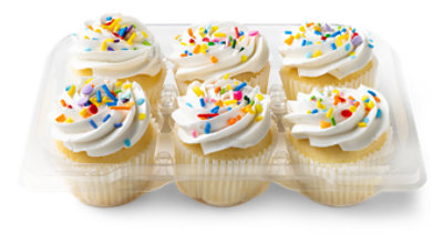 Confetti Cupcakes W/buttercream 6 Count - Each - Image 1