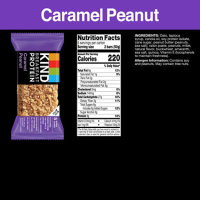 Kind Breakfast Bars Caramel Peanut - 6 Count - Image 2