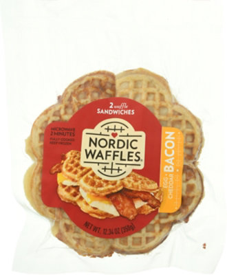 Nordic Waffles Egg Bacon And Cheddar Waffle Sandwich - 11.45 Oz - Image 2