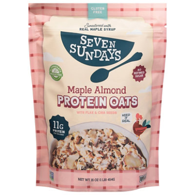 Seven Sundays Protein Oatmeal Maple Almond - 16 Oz