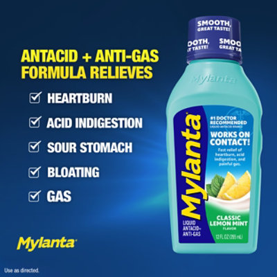 Mylanta Liquid Antacid & Antigas Classic Flavor - 12 Fl. oz. - Image 2