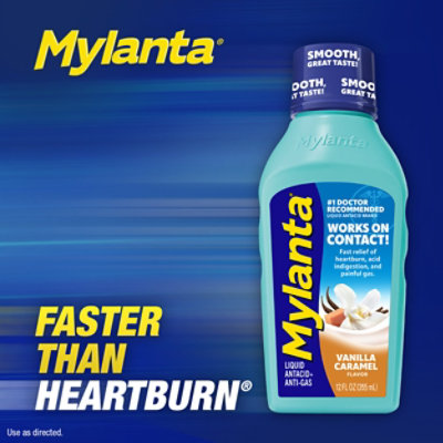 Mylanta Liquid Antacid & Antigas Vanilla Caramel Flavor - 12 Fl. Oz. - Image 7