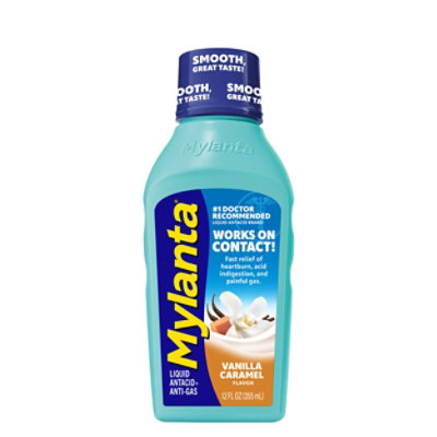 Mylanta Liquid Antacid & Antigas Vanilla Caramel Flavor - 12 Fl. Oz. - Image 1