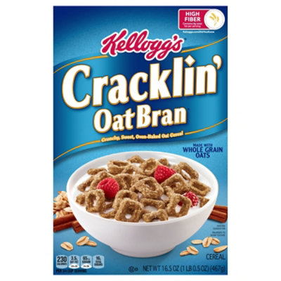 Kellogg's Cracklin' Oat Bran Original Fiber Cereal Breakfast Cereal - 16.5 Oz - Image 4