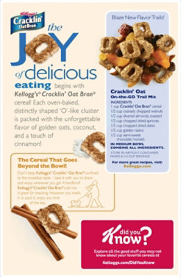 Kellogg's Cracklin' Oat Bran Original Fiber Cereal Breakfast Cereal - 16.5 Oz - Image 7