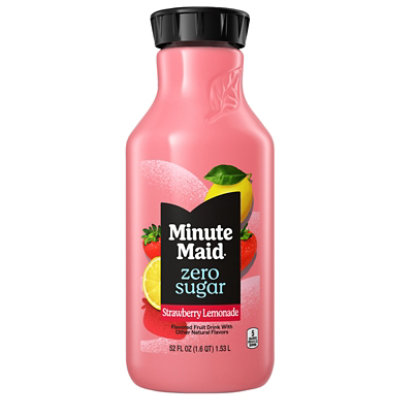 Minute Maid Zero Sugar Strawberry Lemonade Bottle - 52 Fl. Oz. - Image 1