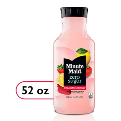Minute Maid Zero Sugar Strawberry Lemonade Bottle - 52 Fl. Oz. - Image 1
