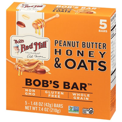 Bobs Red Mill Peanut Butter Bar Honey Oats - 7.4 Oz - Image 1