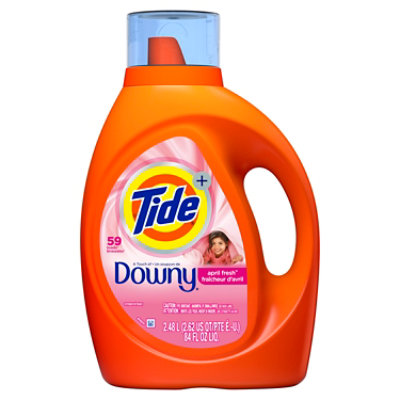 Tide Liquid Detergent Plus Downy, April Fresh - 84 Fl. Oz. - Image 2