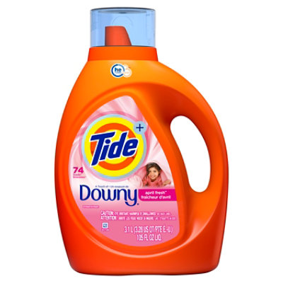 Tide He Plus Downy April Fresh Liquid Detergent - 105 Fl. Oz. - Image 2