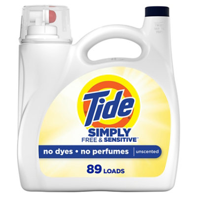 Tide Simply Free & Sensitive Unscented Liquid Laundry Detergent - 117 Fl. Oz. - Image 1