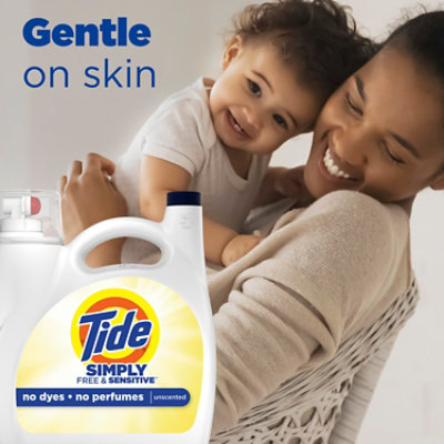 Tide Simply Free & Sensitive Unscented Liquid Laundry Detergent - 117 Fl. Oz. - Image 2