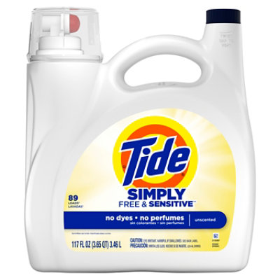 Tide Simply Free & Sensitive Unscented Liquid Laundry Detergent - 117 Fl. Oz. - Image 6