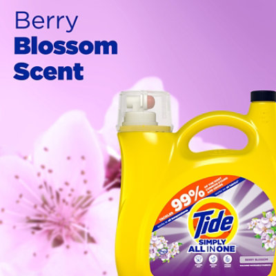 Tide Simply All In One Berry Blossom Liquid Detergent - 117 Fl. Oz. - Image 4