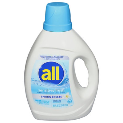 all Sensitive Fresh Spring Breeze Liquid Laundry Detergent - 88 Fl. Oz. - Image 2
